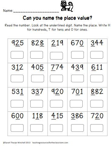 2nd Grade Place Value Worksheets Pdf