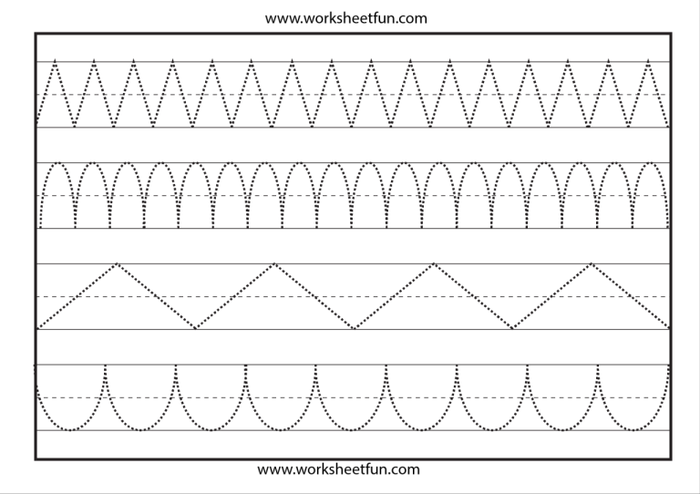 Printable Tracing Worksheets For Kids