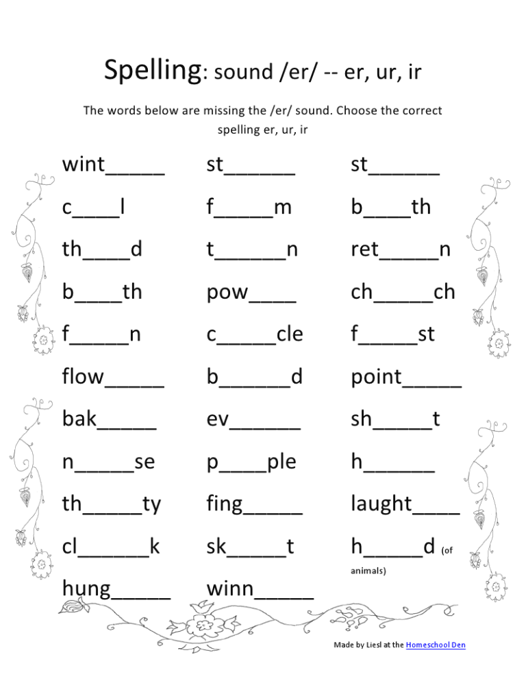 Phonics Worksheets 2nd Grade Pdf