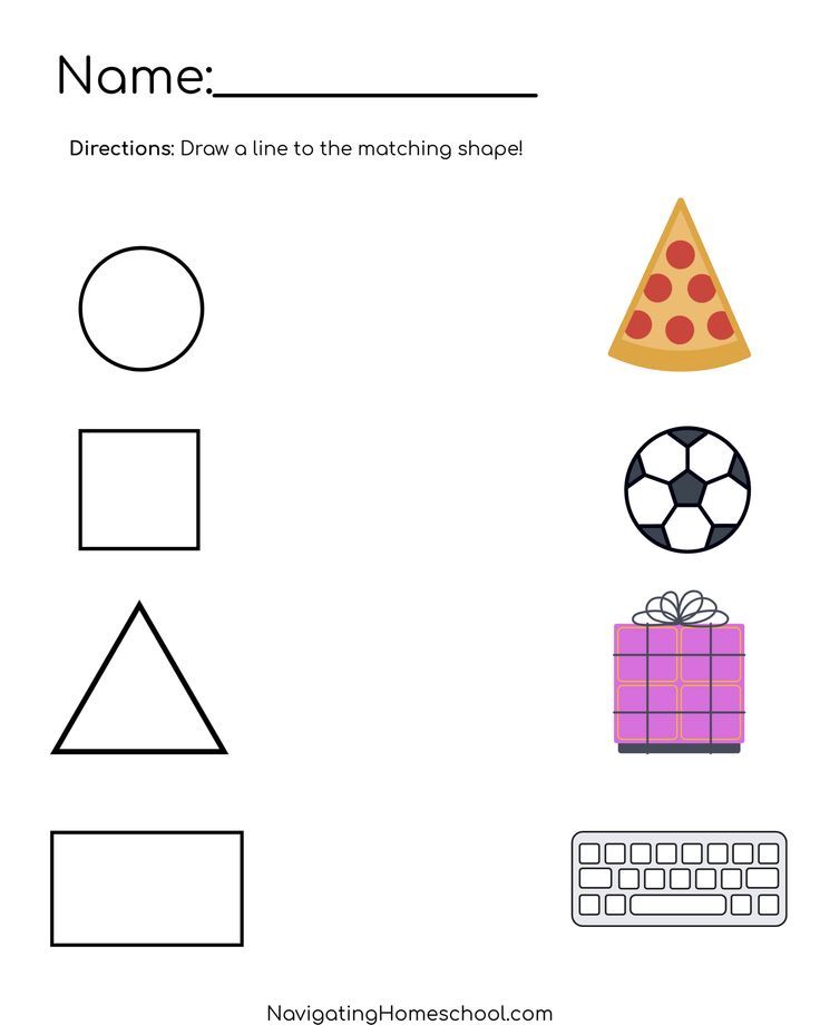 Math Preschool Worksheets Shapes