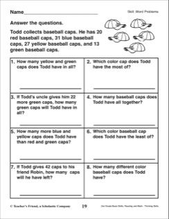 2nd Grade Multiplication Word Problems Grade 2