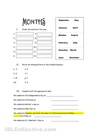 Ordinal Numbers In Spanish Worksheet Pdf