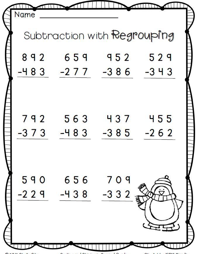 Regrouping Addition And Subtraction Worksheets 2nd Grade