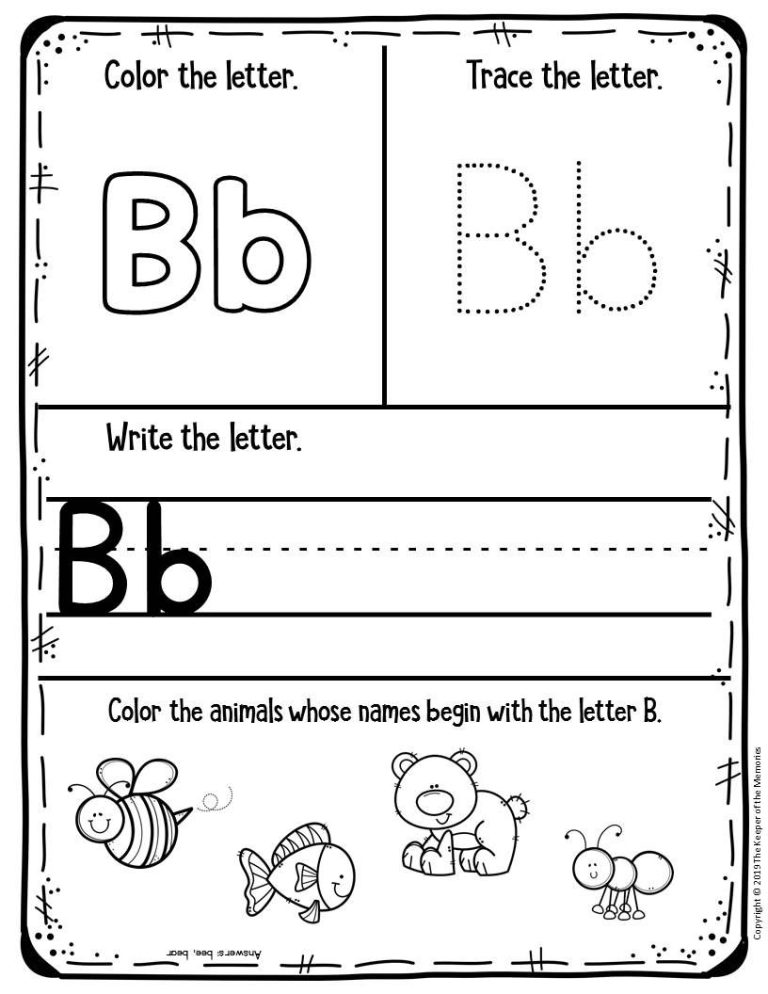 Pre K Worksheets Printable Free