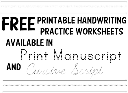 Handwriting Practice For Kids Free