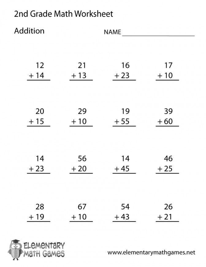 Math Worksheets Grade 2 To Print