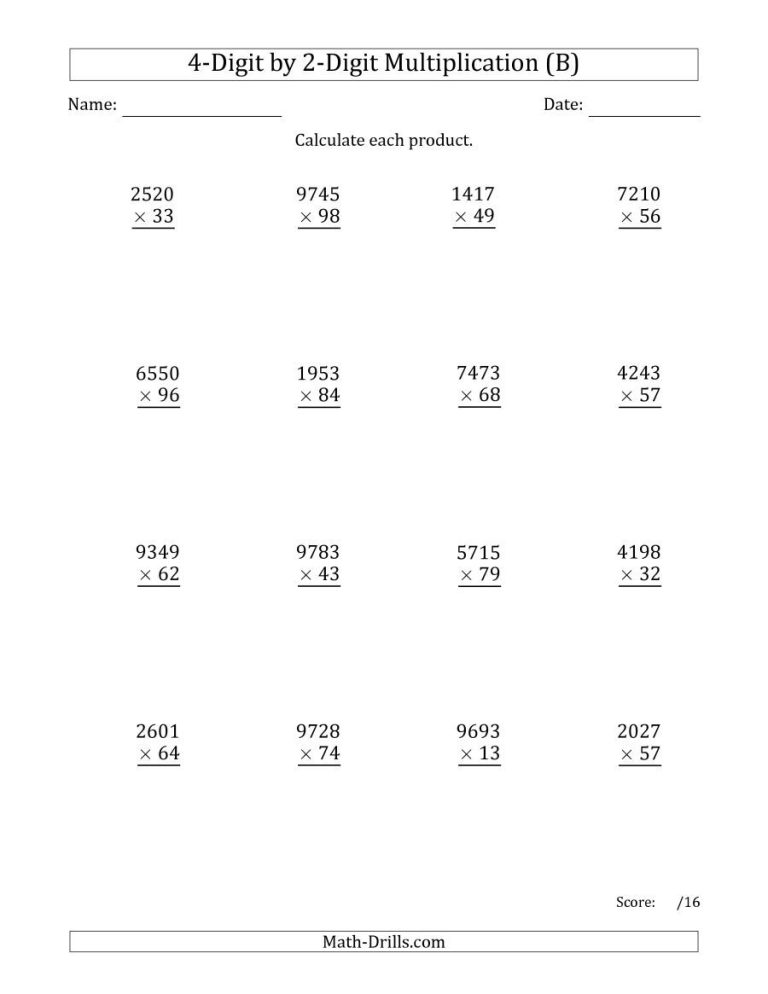 Division Worksheets Grade 4 3 Digit By 2 Digit