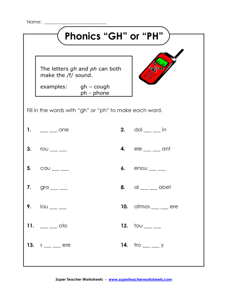 2nd Grade Third Grade Phonics Worksheets