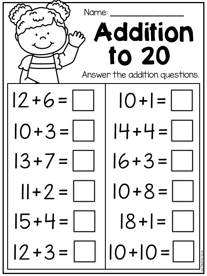 Subtraction Worksheets For Grade 1 Up To 20