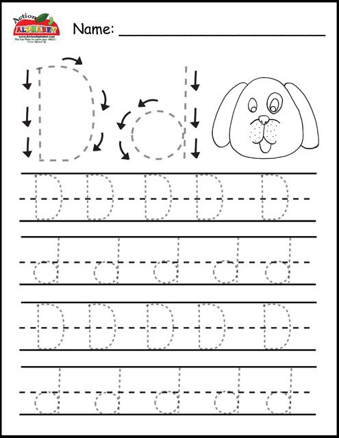 Free Printable Preschool Worksheets Tracing Letters D