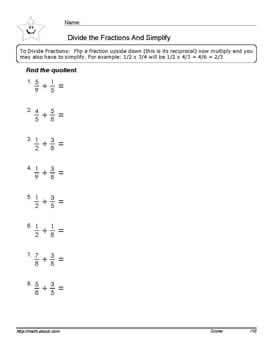 Addition Fractions Worksheets Grade 7