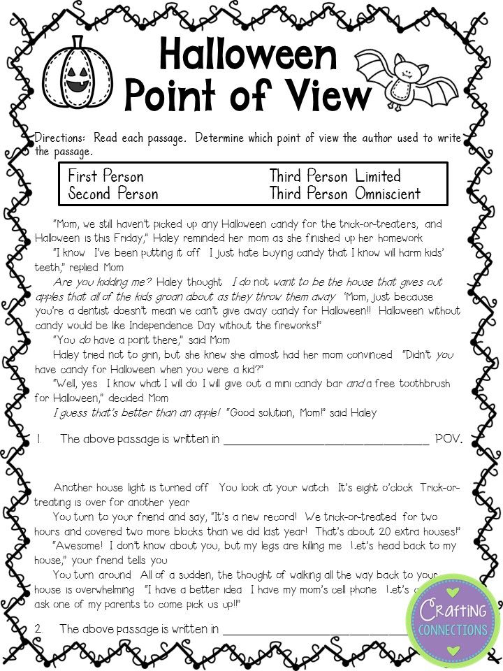 Halloween Reading Comprehension Worksheets 4th Grade