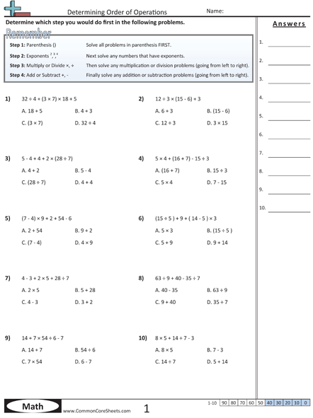 Common Core Sheets Dividing Decimals Answer Key