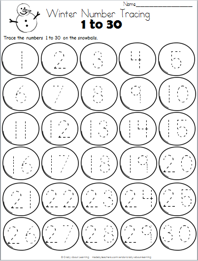 Tracing Worksheets Free Printable Tracing Numbers 1 30