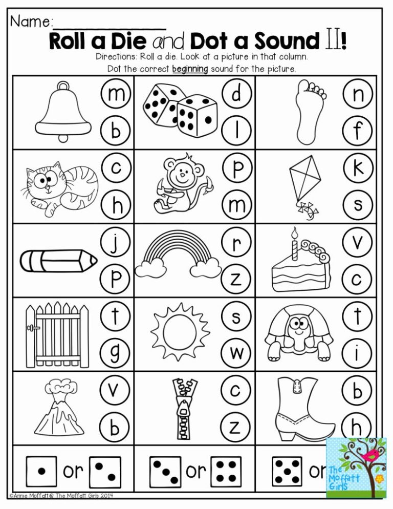 Phonics Worksheets For Kindergarten Pdf