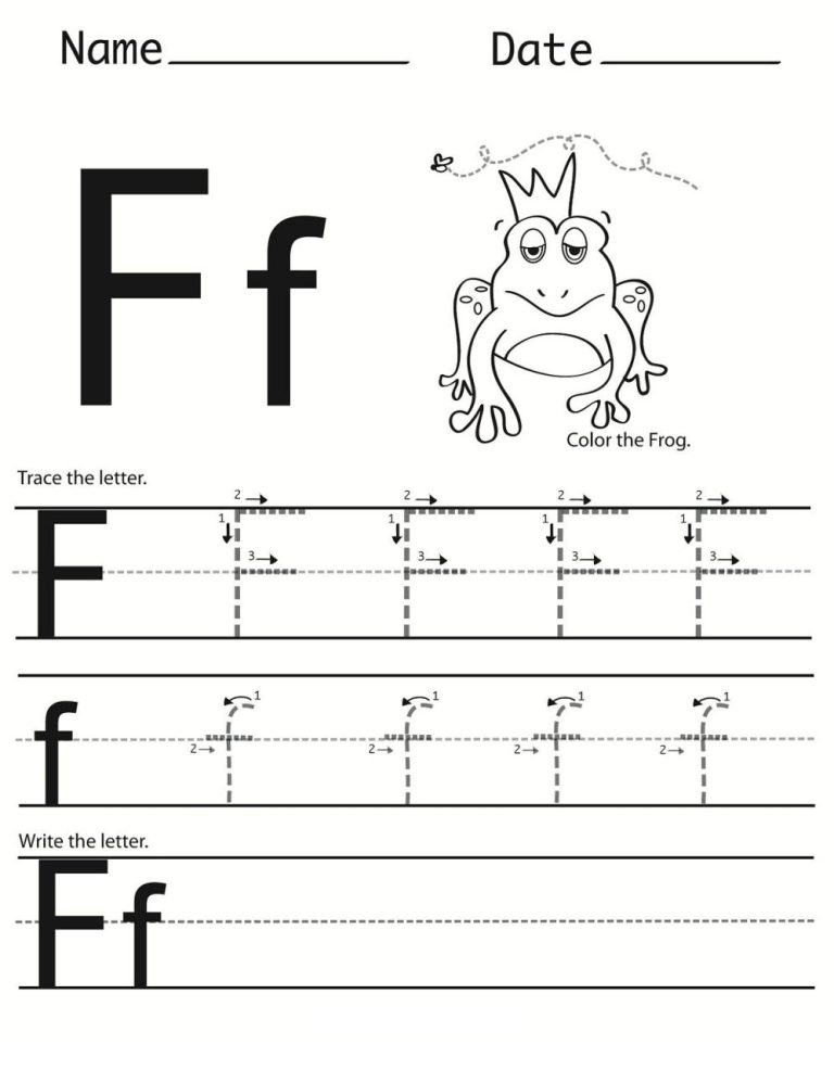 Preschool Worksheets Alphabet F