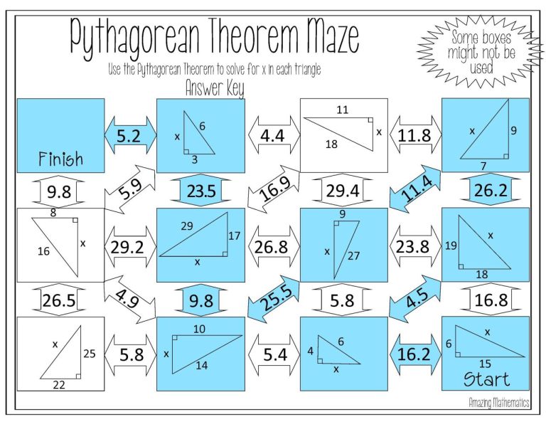 Pythagorean Theorem Worksheet Pdf Grade 8