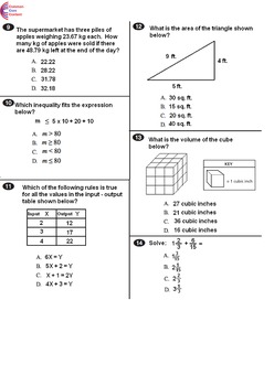 Common Core 6th Grade Math Worksheets Pdf