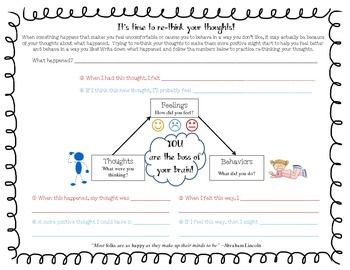 Cognitive Behavioral Therapy Worksheets For Kids