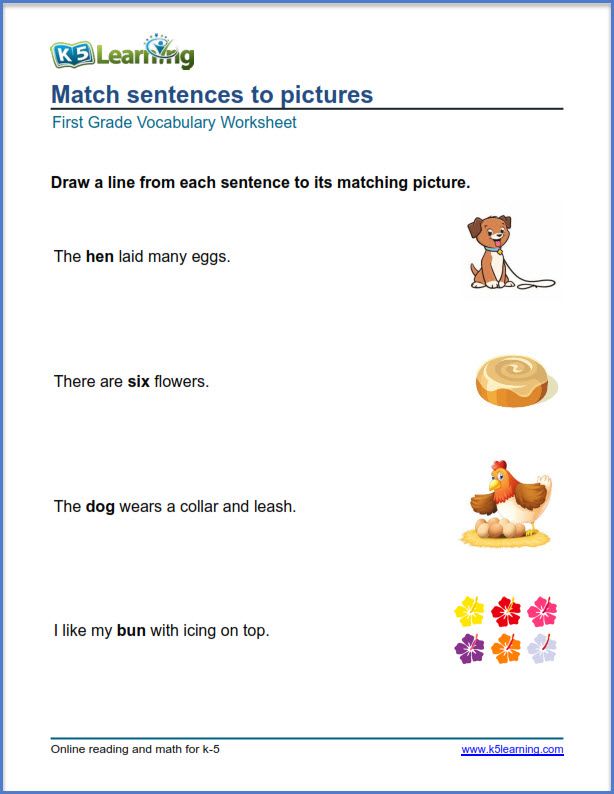 Grade 1 Context Clues Worksheets 1st Grade