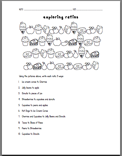 Answer Key 6th Grade Math Ratios Worksheets