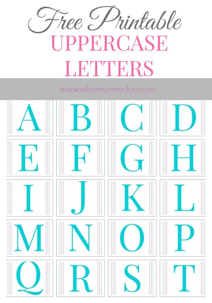 Free Printable Alphabet Letters With Pictures