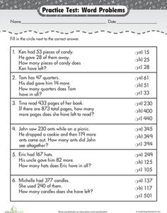 2nd Grade Simple Addition And Subtraction Word Problems