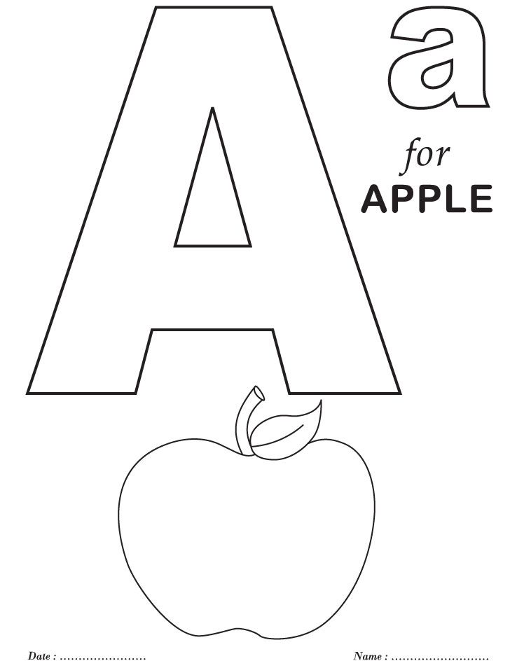 Printable Alphabet Letters With Pictures To Color